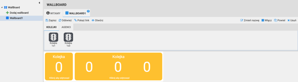 Skonfigurowany moduł w wallboard